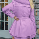 Faux Fur Lapel Double-Breasted Thick Wool Coat - Nadorine (Us Only)