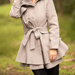 Faux Fur Lapel Double-Breasted Thick Wool Coat - Nadorine (Us Only)