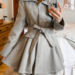 Faux Fur Lapel Double-Breasted Thick Wool Coat - Nadorine (Us Only)