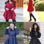 Faux Fur Lapel Double-Breasted Thick Wool Coat - Nadorine (Us Only)