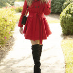 Faux Fur Lapel Double-Breasted Thick Wool Coat - Nadorine (Us Only)