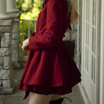 Faux Fur Lapel Double-Breasted Thick Wool Coat - Nadorine (Us Only)