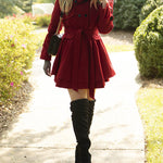 Faux Fur Lapel Double-Breasted Thick Wool Coat - Nadorine (Us Only)