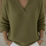 Vivelle | Relaxed V-Neck Sweater