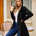 Women's Fleece Zip up Hoodies Long Thicken Outerwear Jacket Oversize Sweatshirts with Pockets - Nadorine (Us Only)