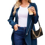 Women's Fleece Zip up Hoodies Long Thicken Outerwear Jacket Oversize Sweatshirts with Pockets - Nadorine (Us Only)