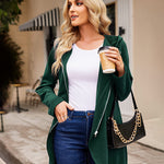 Women's Fleece Zip up Hoodies Long Thicken Outerwear Jacket Oversize Sweatshirts with Pockets - Nadorine (Us Only)