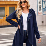 Women's Fleece Zip up Hoodies Long Thicken Outerwear Jacket Oversize Sweatshirts with Pockets - Nadorine (Us Only)