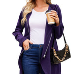 Women's Fleece Zip up Hoodies Long Thicken Outerwear Jacket Oversize Sweatshirts with Pockets - Nadorine (Us Only)