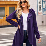 Women's Fleece Zip up Hoodies Long Thicken Outerwear Jacket Oversize Sweatshirts with Pockets - Nadorine (Us Only)