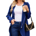Women's Fleece Zip up Hoodies Long Thicken Outerwear Jacket Oversize Sweatshirts with Pockets - Nadorine (Us Only)