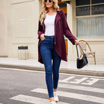 Women's Fleece Zip up Hoodies Long Thicken Outerwear Jacket Oversize Sweatshirts with Pockets - Nadorine (Us Only)