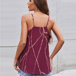 Nadorine V-Neck Chiffon Spaghetti Strap Tank Top