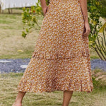 Women's Midi Skirts Elastic High Waist Skirt Polka Dot Casual Pleated Skirt with Pockets - Nadorine (Us Only)