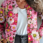 Petronella™ | Floral Patchwork Knit Cardigan