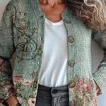 Petronella™ | Floral Patchwork Knit Cardigan