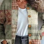 Petronella™ | Floral Patchwork Knit Cardigan