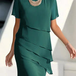 Adelia | Elegant Flowy Short Sleeve Dress