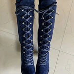 Elda | Brown Knee Boots