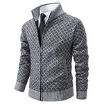 Charles | Zip Knit Cardigan with Stand Collar