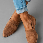 Eleanor | Soft Suede Flat Loafers