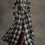 Giulietta - Maxi Check Shirt Dress with Belt