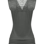 Ruched Cowl Neck Tank Tops - Nadorine (Us Only)