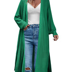 Nadorine Women's 2023 Fall Winter Oversized Cardigan Long Sleeve Split Open Front Sweater Chunky Knit Long Duster