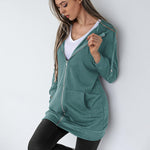 Fleece Hoodies Tunic Long Hoodie Jacket - Nadorine (Us Only)
