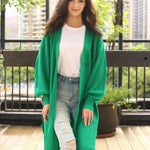Nadorine Women's 2023 Fall Winter Oversized Cardigan Long Sleeve Split Open Front Sweater Chunky Knit Long Duster