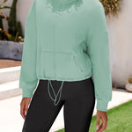 Zeagoo Womens Fleece Jacket Full Zip Crop Hoodie Long Sleeve Pullover Sweatshirts Oversized 2023 Fall Winter Coat