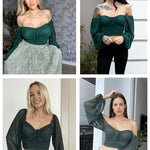 Tie Knot Ruched Crop Tube Top - Nadorine (Us Only)