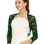 Nadorine Women's Bolero Shrugs Crochet Lace Open Cardigan