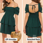 Lantern Sleeve Swing Mini Dress - Nadorine (Us Only)
