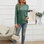 Nadorine Women's Fashion Long Sleeve Blouse