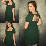Lantern Sleeve Swing Mini Dress - Nadorine (Us Only)