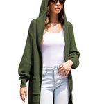 Nadorine Women's Cardigan for Women Long Sleeve Knit Cardigan with Hood Open Front Sweater Coat Outwear with Pockets