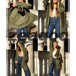 Nadorine Women's Cardigan for Women Long Sleeve Knit Cardigan with Hood Open Front Sweater Coat Outwear with Pockets