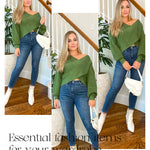 Nadorine Cross Front Drop Shoulder Sweaters