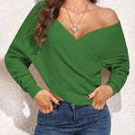 Nadorine Cross Front Drop Shoulder Sweaters