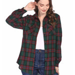 Long/Roll Up Sleeve Cotton Plaid Shirts - Nadorine (Us Only)
