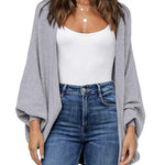 Nadorine Open Front Oversized Batwing Sleeve Knit Cardigan