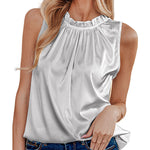 Womens Tank Tops Dressy Casual Mock Neck Sleeveless Blouses Fashion Shirts for Work - Nadorine (Us Only)