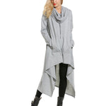 Nadorine Women Pullover Hoodies Sweatshirt Long Sleeve High Low Sweater Oversize Top with Pocket (Us Only)