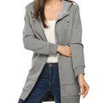 Fleece Hoodies Tunic Long Hoodie Jacket - Nadorine (Us Only)