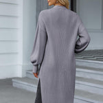 Nadorine Women's 2023 Fall Winter Oversized Cardigan Long Sleeve Split Open Front Sweater Chunky Knit Long Duster