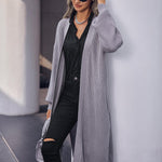Nadorine Women's 2023 Fall Winter Oversized Cardigan Long Sleeve Split Open Front Sweater Chunky Knit Long Duster