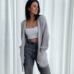 Nadorine Women's 2023 Fall Winter Popcorn Cardigan Open Front Batwing Sleeve Oversized Chunky Knit Sweater with Pockets