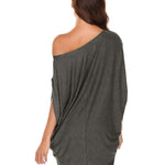 Women's Off Shoulder Blouse Loose Summer T Shirts Batwing Sleeve Tops S-XXL - Nadorine (Us Only)