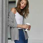 Nadorine Women's Button Down Crochet Sweater Cardigan